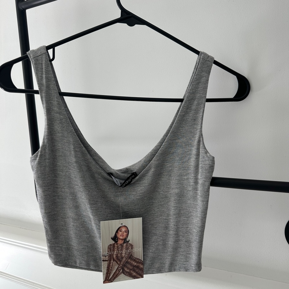 Naked Wardrobe Scooped Crop Top